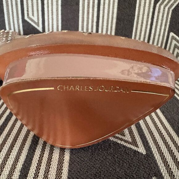 VTG Charles Jourdan Nude Metal Pieces Platform Stilettos Size 7M - Picture 9 of 13